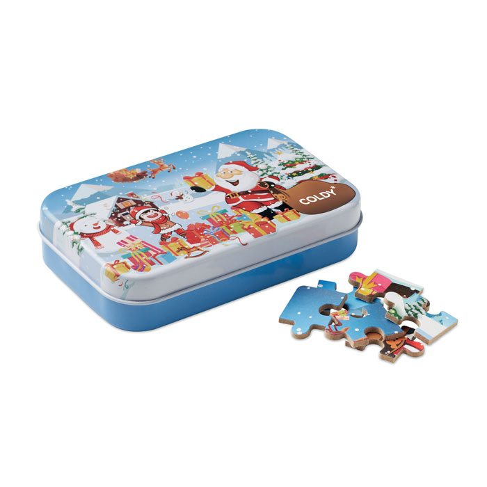 PAZURU - Houten kerstpuzzel in blik