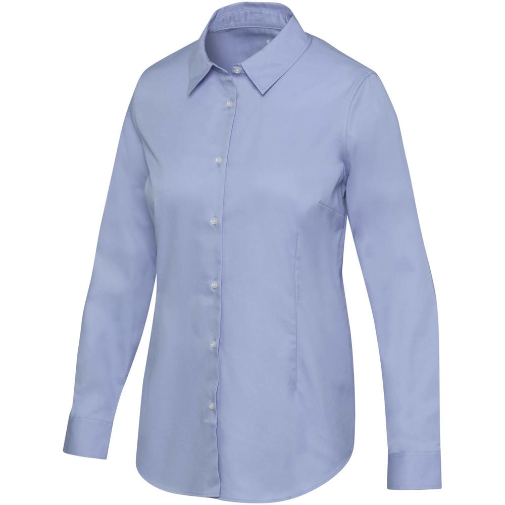 Citrine twill damesshirt - bedrukt of onbedrukt verkrijgbaar - Lichtblauw