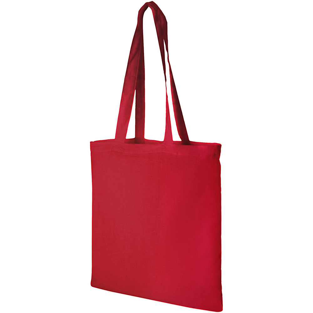 Madras 140 g/m² katoenen draagtas 7L - met logo of onbedrukt bestellen - rood