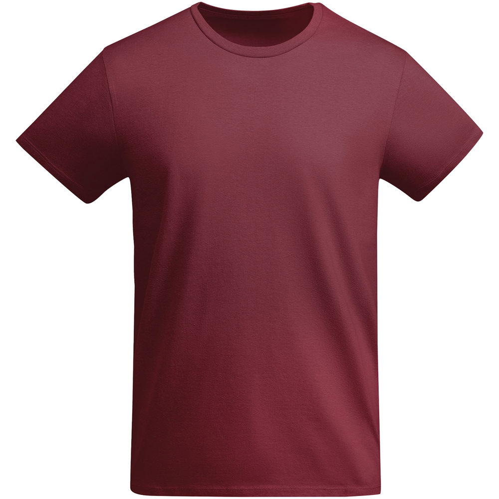 Breda biologisch katoenen herenshirt met korte mouwen - voor bedrijven en relatiegeschenken - Granaat