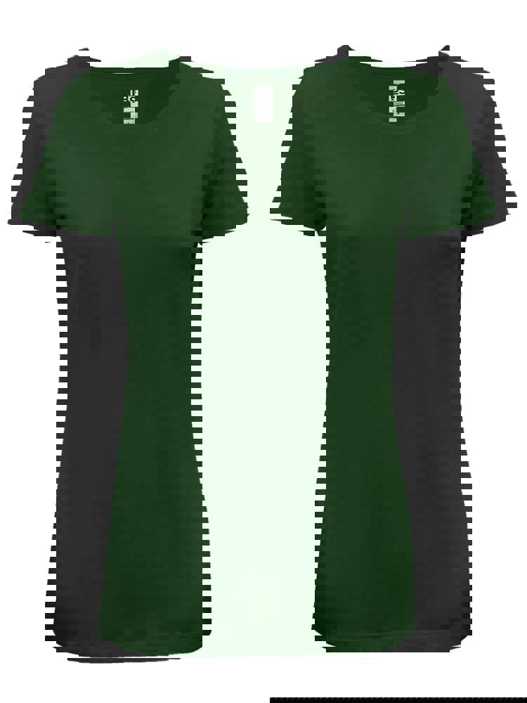 BS Evolution dames t-shirt, 150 gr/m² - bedrukt of onbedrukt verkrijgbaar - Flessengroen