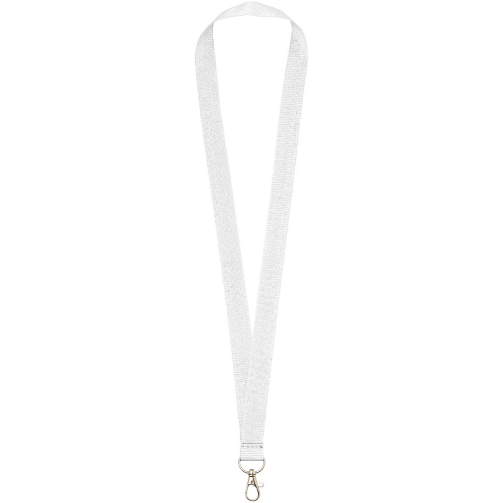 Impey lanyard met haak - bedrukt of onbedrukt verkrijgbaar - Wit
