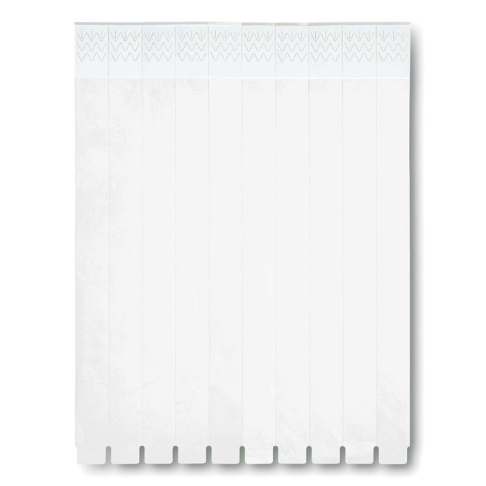 TYVEK - 1 Vel met 10 event armbandjes - voor bedrijven en relatiegeschenken - wit