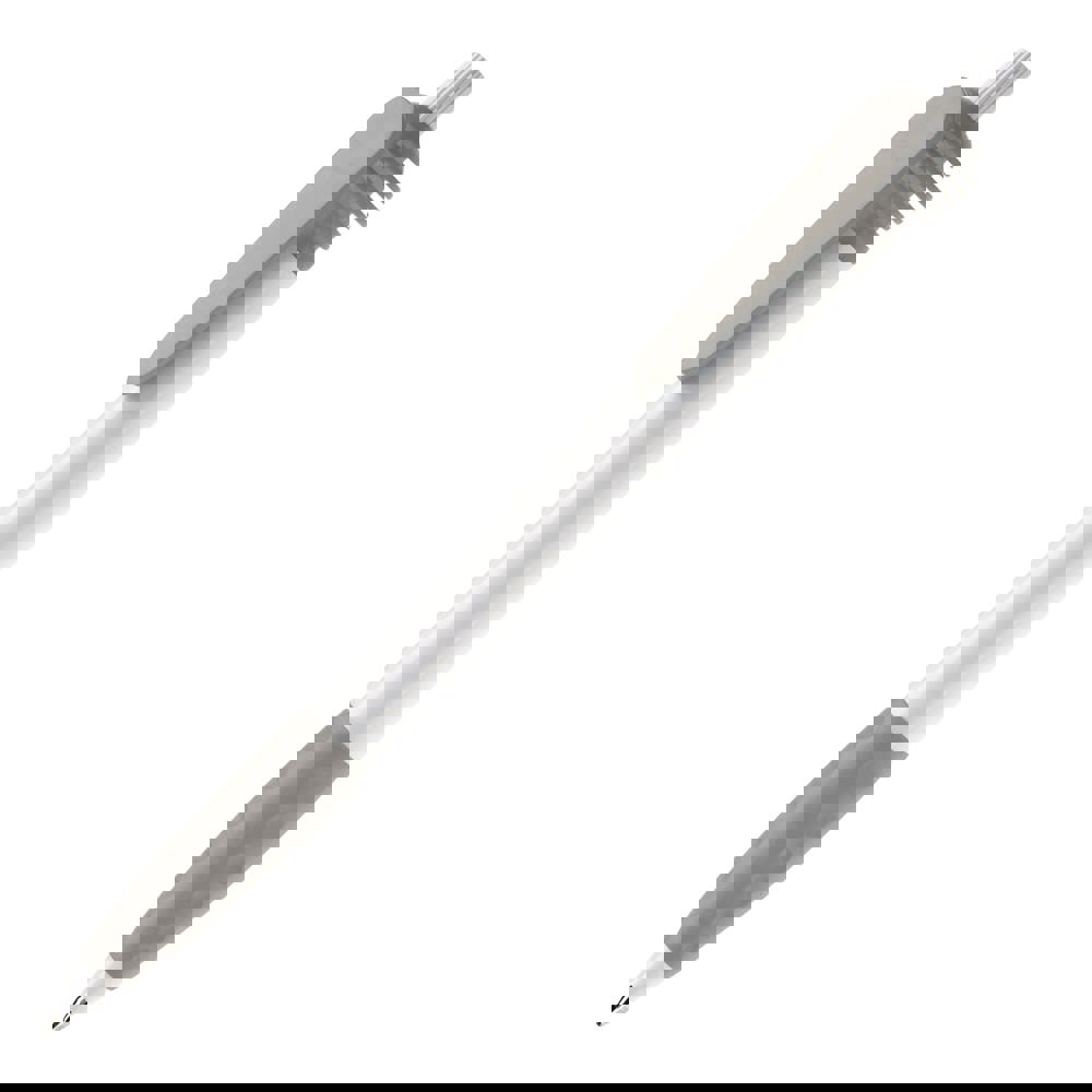 Balpen Cosmo grip hardcolour - Wit / Zilver