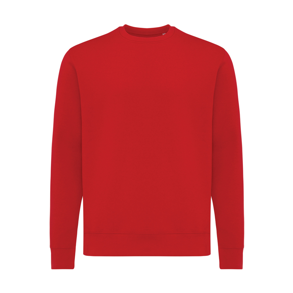IQONIQ Etosha lichtgewicht gerecycled katoen sweater - kopen of bedrukken - rood (± PMS 19-1757 TCX)