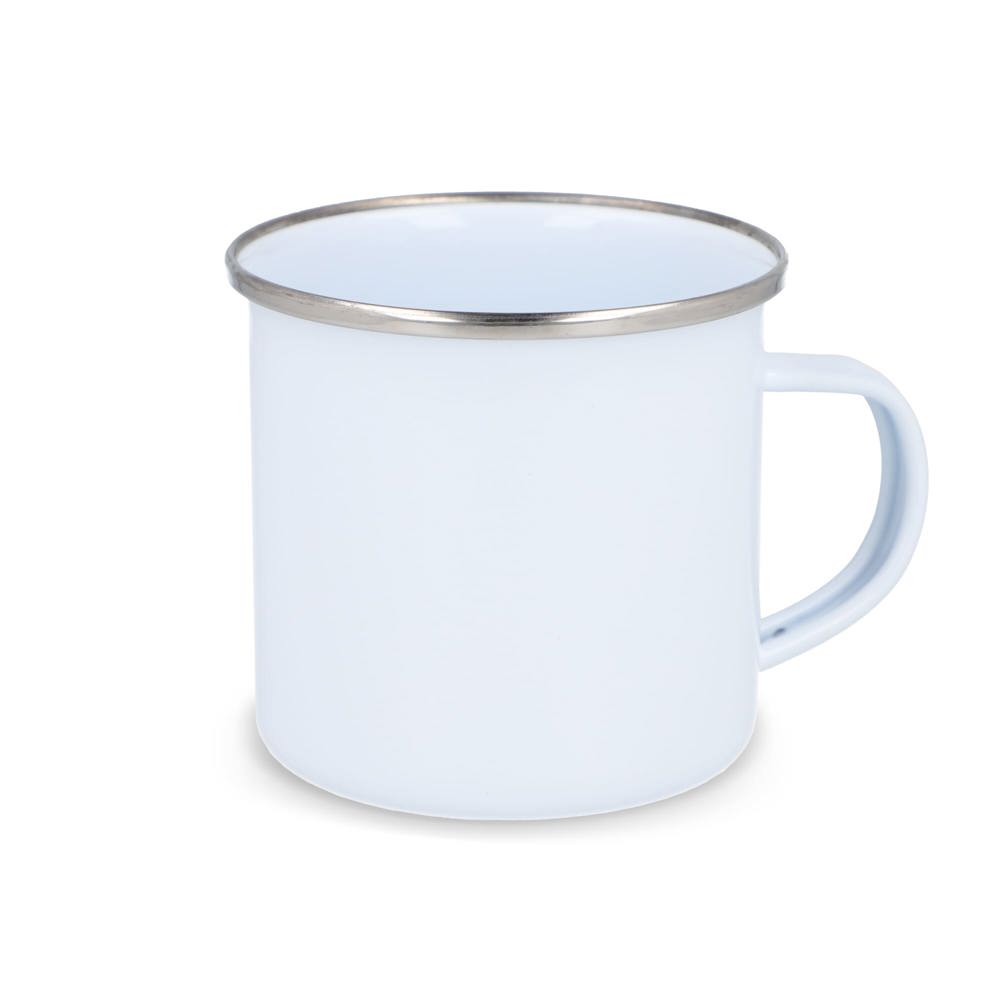 Emaille mok 350ml - met logo of onbedrukt bestellen - Wit