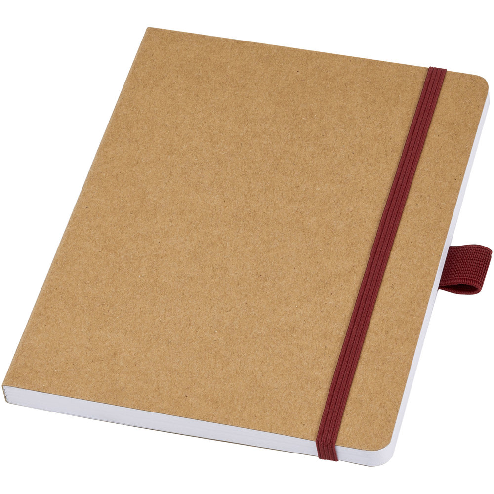 Berk notitieboek van gerecycled papier - voor bedrijven en relatiegeschenken - Rood