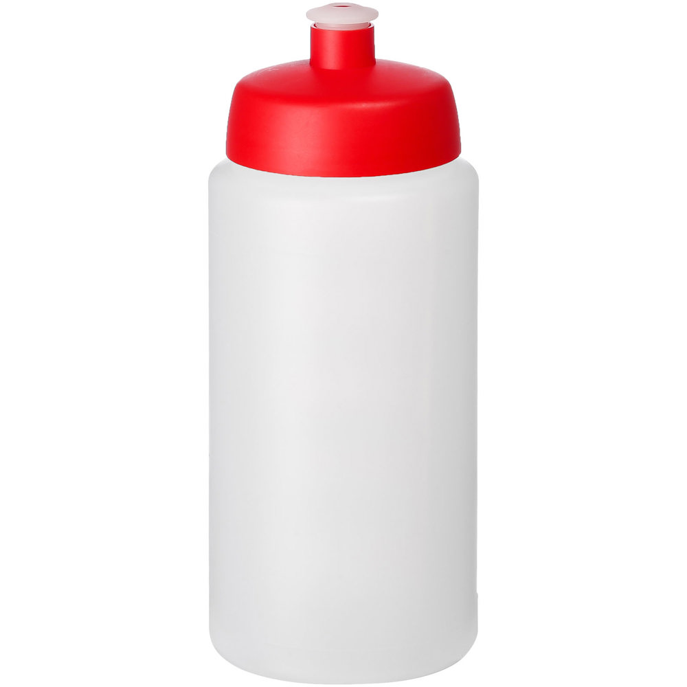 Baseline® Plus grip 500 ml sportfles met sportdeksel - kopen of bedrukken - Transparent, Rood