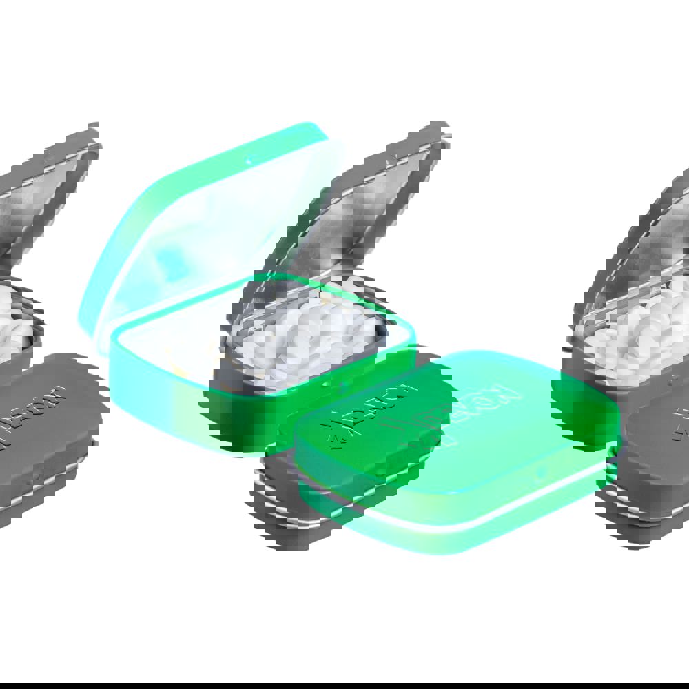 Mini scharnierblikje embossing - bedrukt of onbedrukt verkrijgbaar - Groen