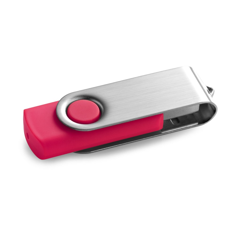 CLAUDIUS 8GB. 8 GB USB-stick met metalen clip - bedrukt of onbedrukt verkrijgbaar - Roze
