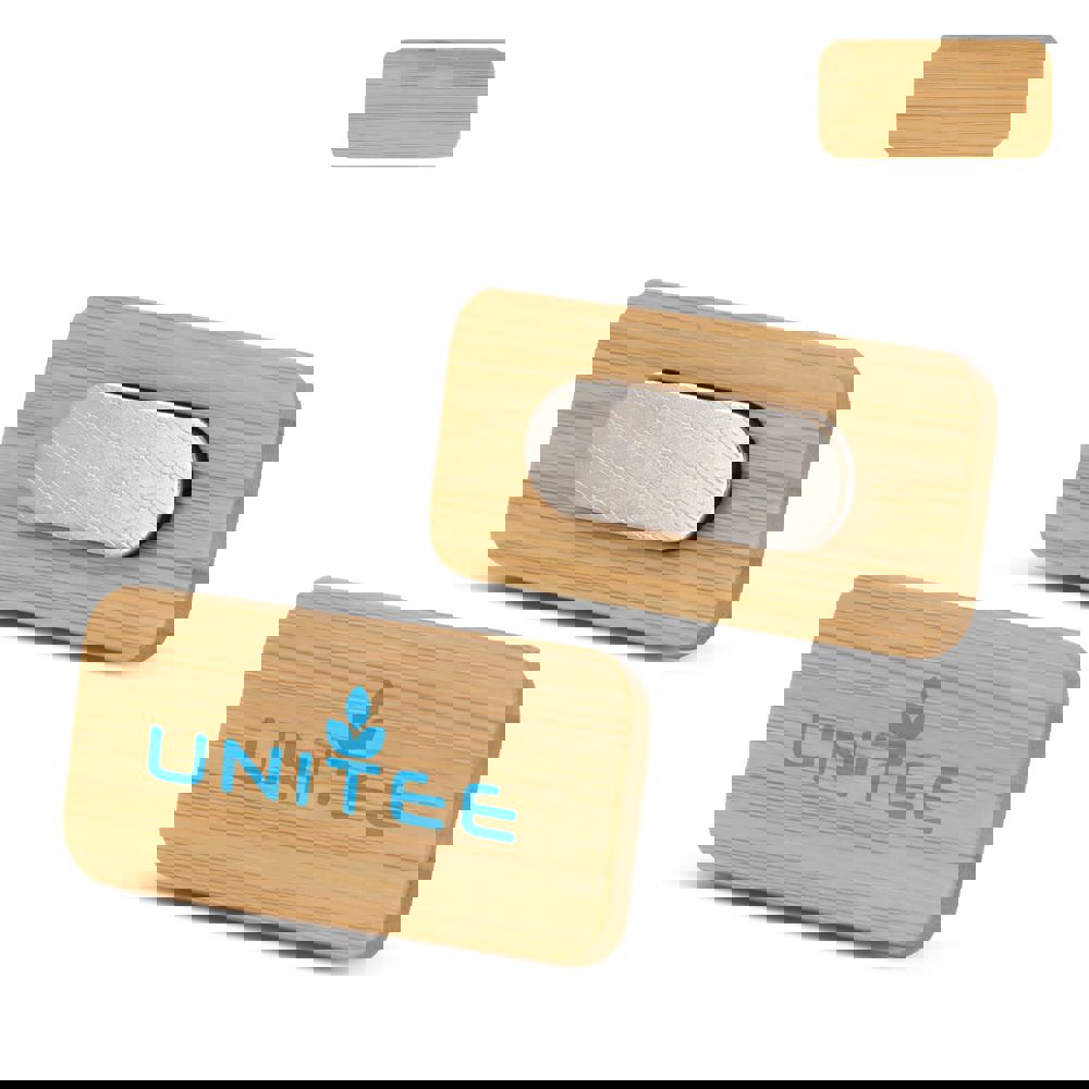 Badge Bamboe met magneet - met logo of onbedrukt bestellen