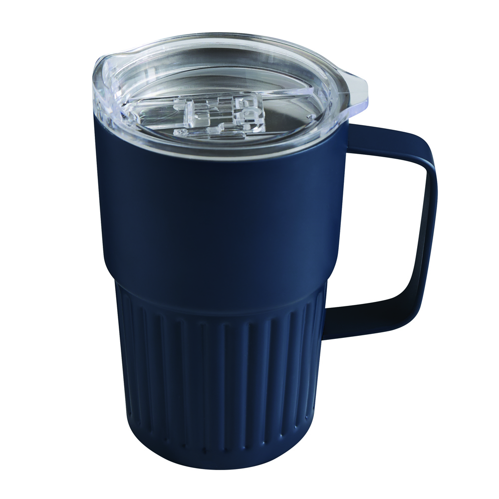 WAVE HOLD - Vacuüm drinkbeker - voor bedrijven en relatiegeschenken - Marineblauw