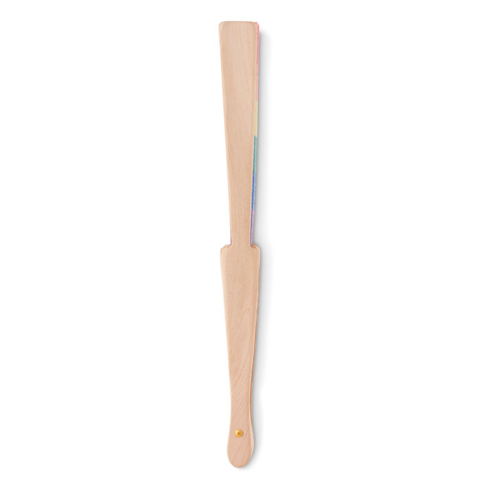 BOWFAN - Houten regenboog handwaaier