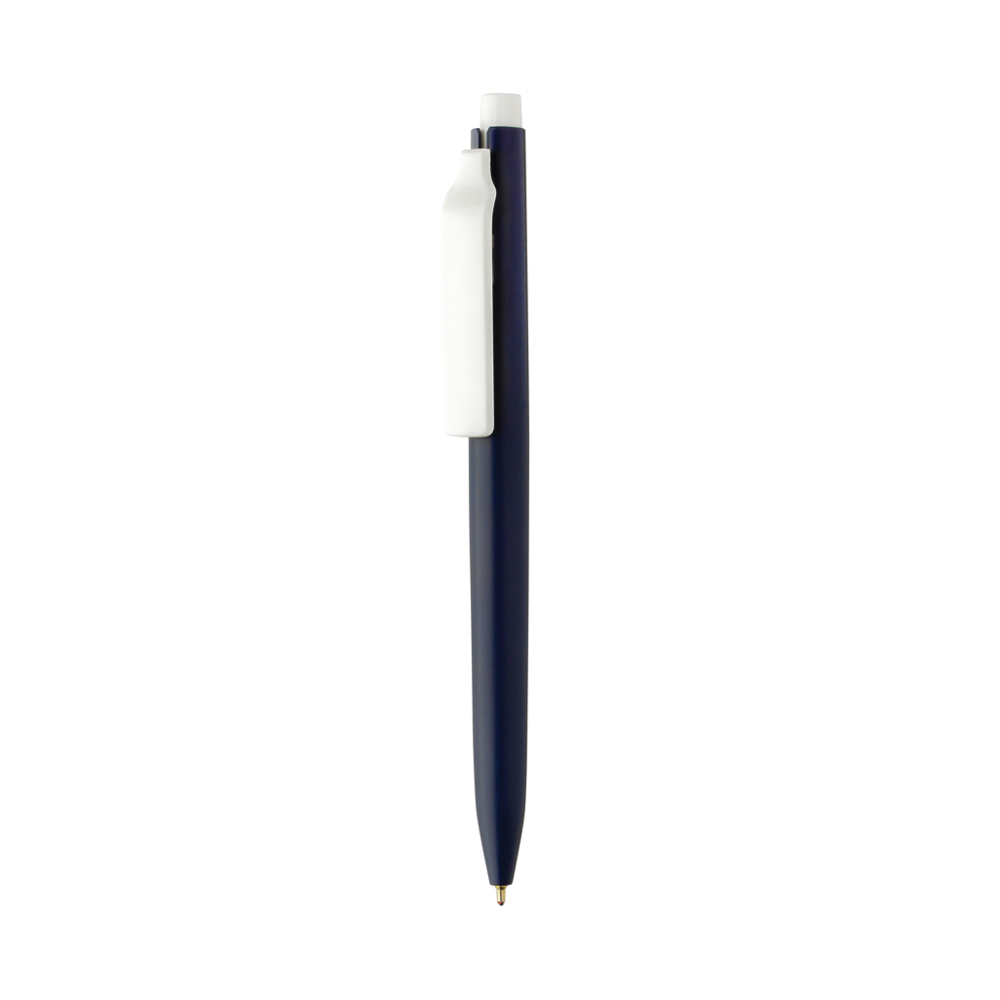Vibe GRS certified R-ABS pen met ultra vloeiende inkt - met logo of onbedrukt bestellen - donkerblauw, wit (± PMS 4280C/ ± PMS White)