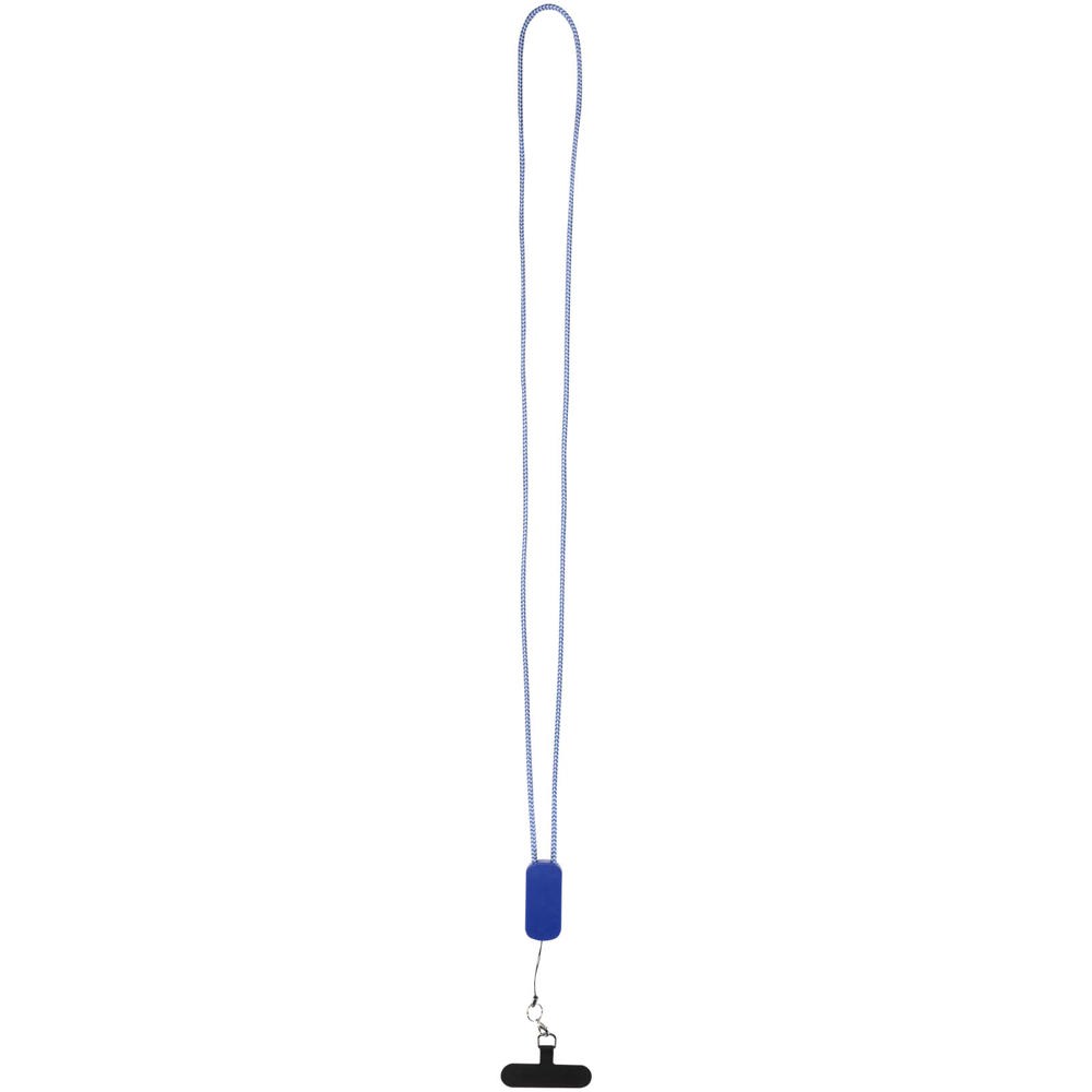 Anser gerecycleerde plastic smartphonesnoer met geïntegreerde 27W 5-in-1 kabel - met logo of onbedrukt - Koningsblauw