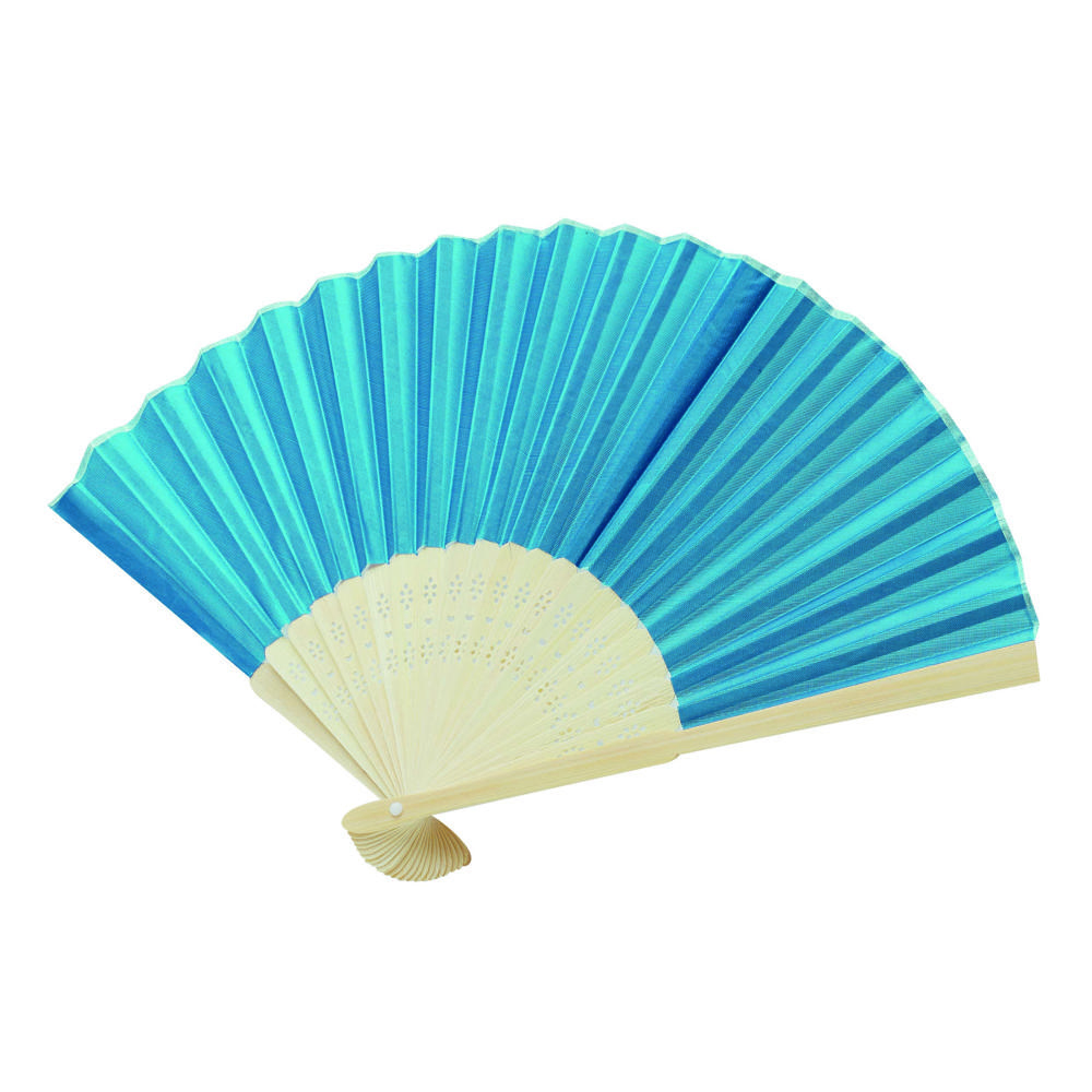 BAMBOO COOL - Opvouwbare waaier - bedrukt of onbedrukt verkrijgbaar - lichtblauw