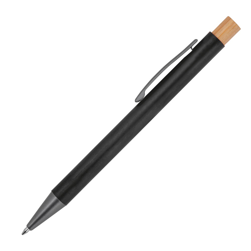 Pen van gerecycled aluminium met bamboe drukker