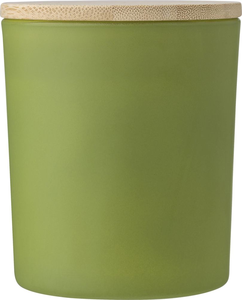 Glazen kaars Josiah - voor bedrijven en relatiegeschenken - groen