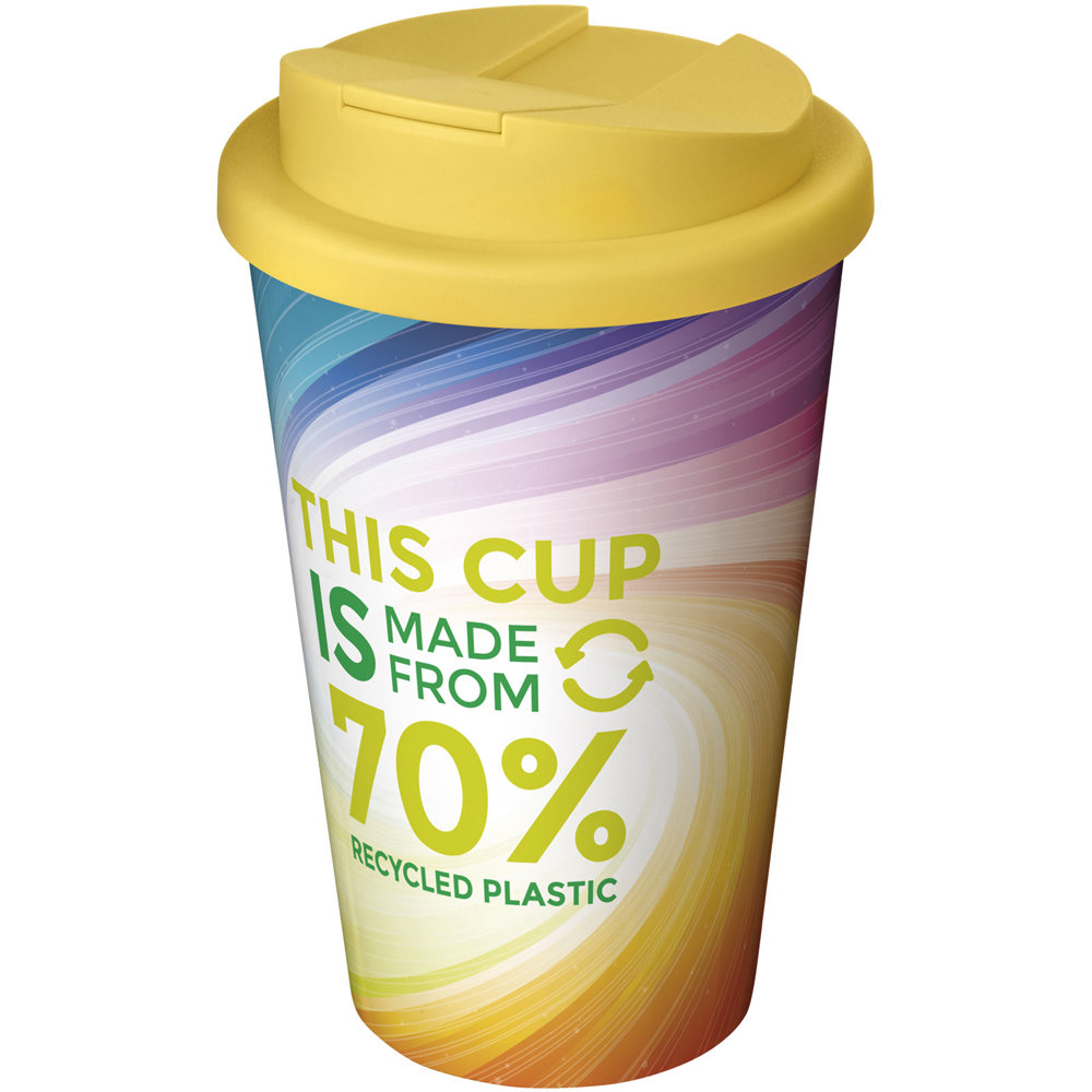 Brite-Americano® Eco 350 ml morsvrije geïsoleerde beker - met logo of onbedrukt bestellen - geel