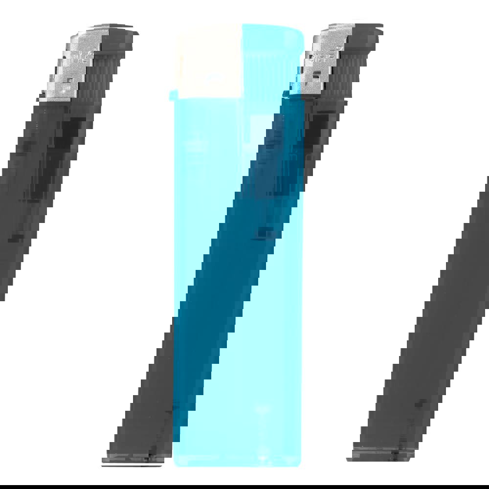 Aansteker Torpedo transparant - voor bedrijven en relatiegeschenken - Transparant / Blauw