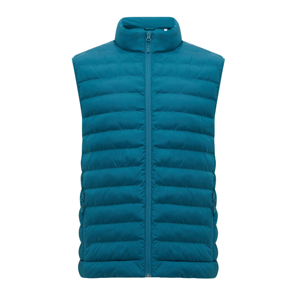 IQONIQ Meru heren gerecycled polyester bodywarmer - met logo of onbedrukt bestellen - dark teal (± PMS 19-4540 TCX)