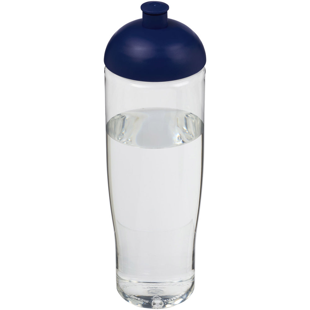 H2O Active® Tempo 700 ml bidon met koepeldeksel - bedrukt of onbedrukt verkrijgbaar - Transparent, Blauw