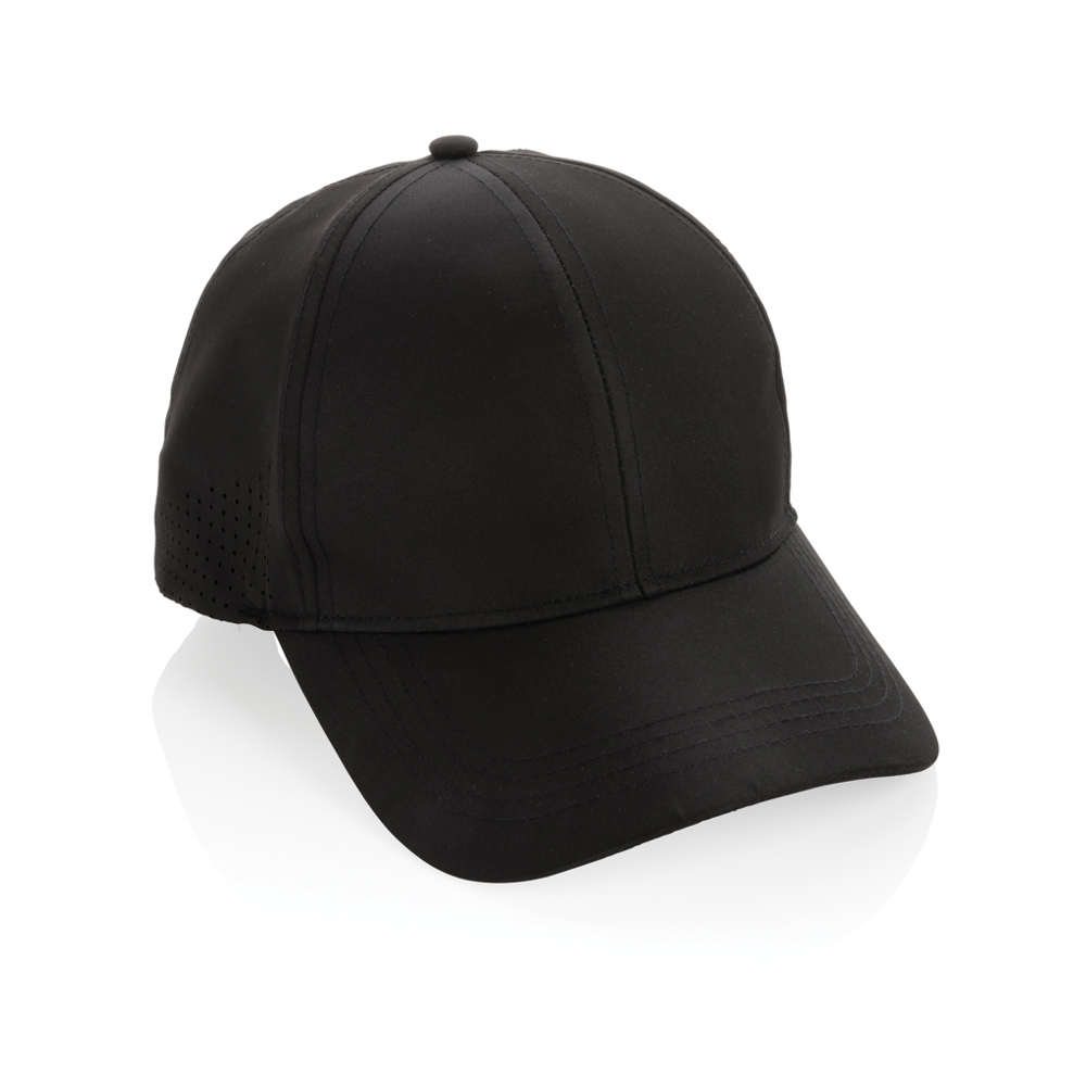Impact AWARE™ 6 panel rpet sportcap - kopen of bedrukken - zwart (± PMS Black)