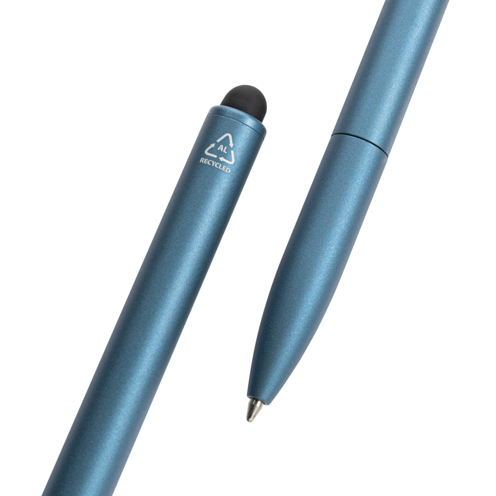 Kymi RCS-gecertificeerde gerecycled aluminium pen met stylus
