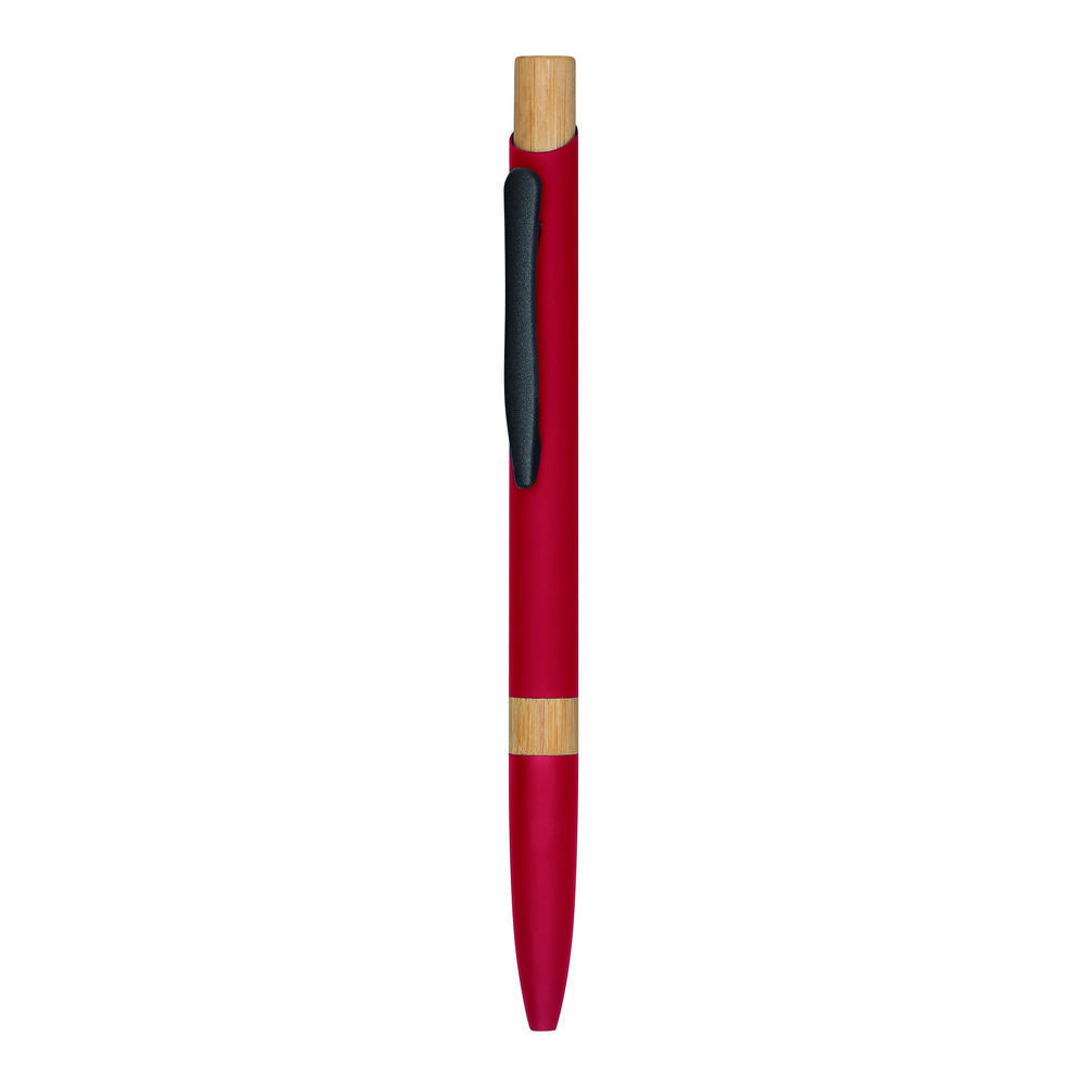 BAMBOO SYMPHONY - Aluminium balpen - met logo of onbedrukt bestellen - rood