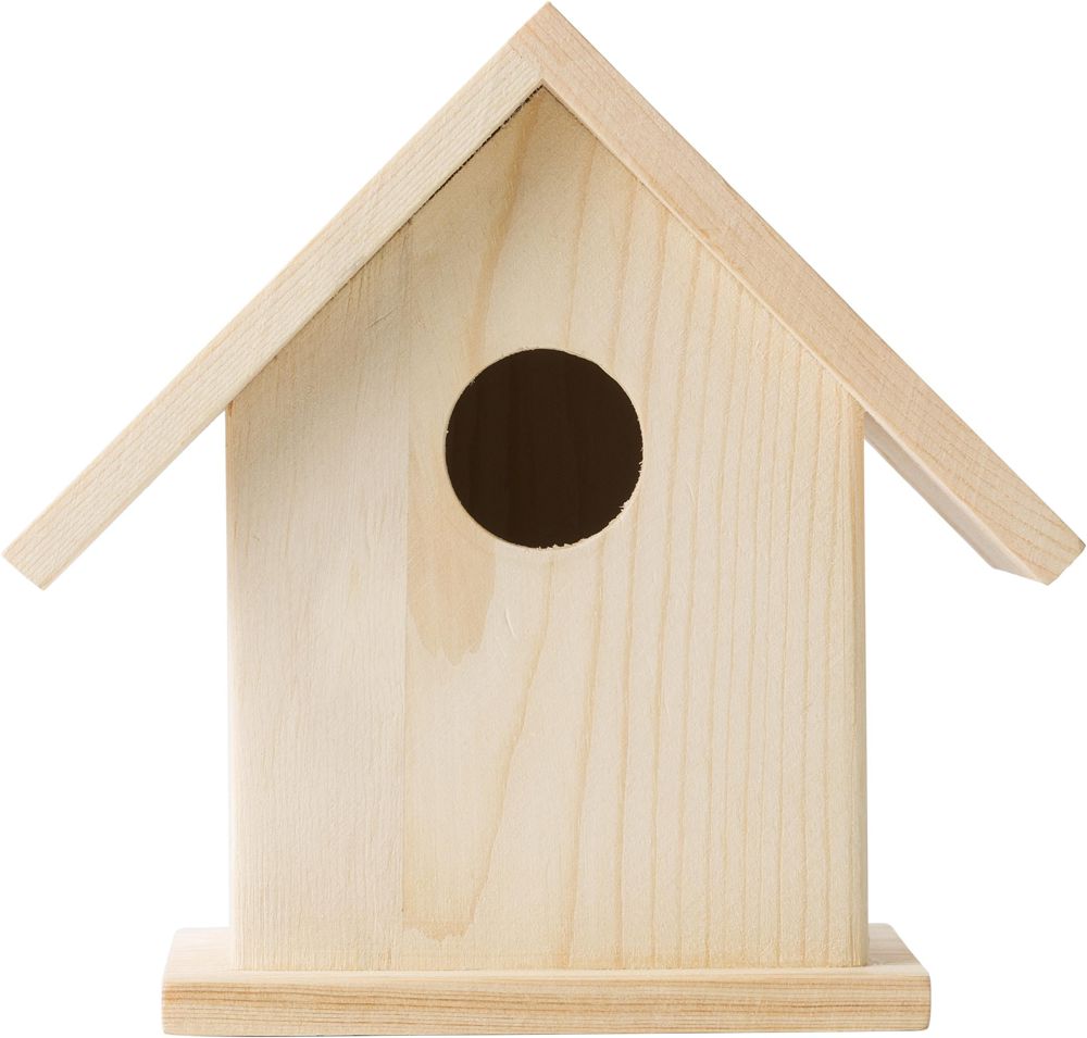 Houten vogelhuis Wesley - kopen of bedrukken - bruin