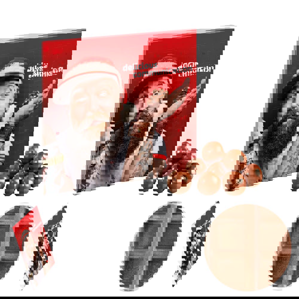 Mini papieren Adventskalender - voor bedrijven en relatiegeschenken - Wit