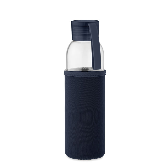EBOR - Gerecyclede glazen fles 500 ml - kopen of bedrukken - marineblauw