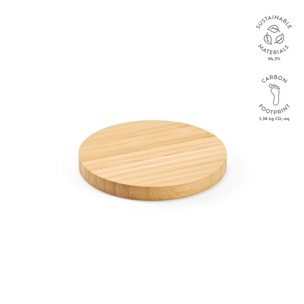 Kepler draadloze oplader bamboe 15W - Natuurlijk - bedrukt of onbedrukt verkrijgbaar