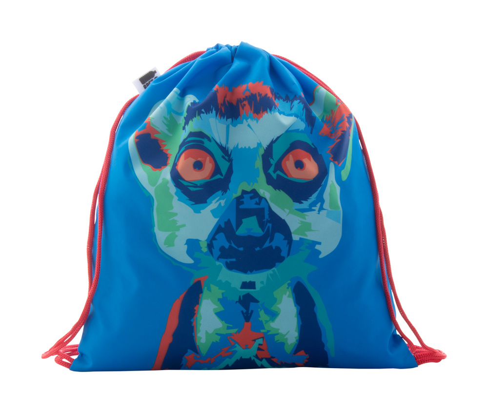 CreaDraw Kids RPET - custom made gemaakte tas met trekkoordsluiting voor kinderen - bedrukt of onbedrukt - Rood/Wit