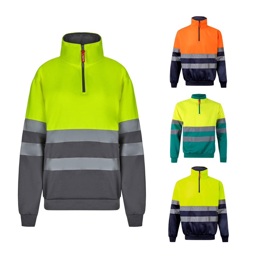 VL THOR. Tweekleurig sweatshirt (300g/m²) van polyester fleece (100%) - bedrukt of onbedrukt verkrijgbaar