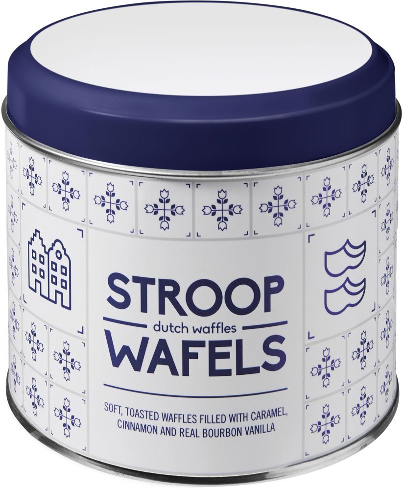 Blik inclusief stroopwafels William - met logo of onbedrukt bestellen - custom/multicolor