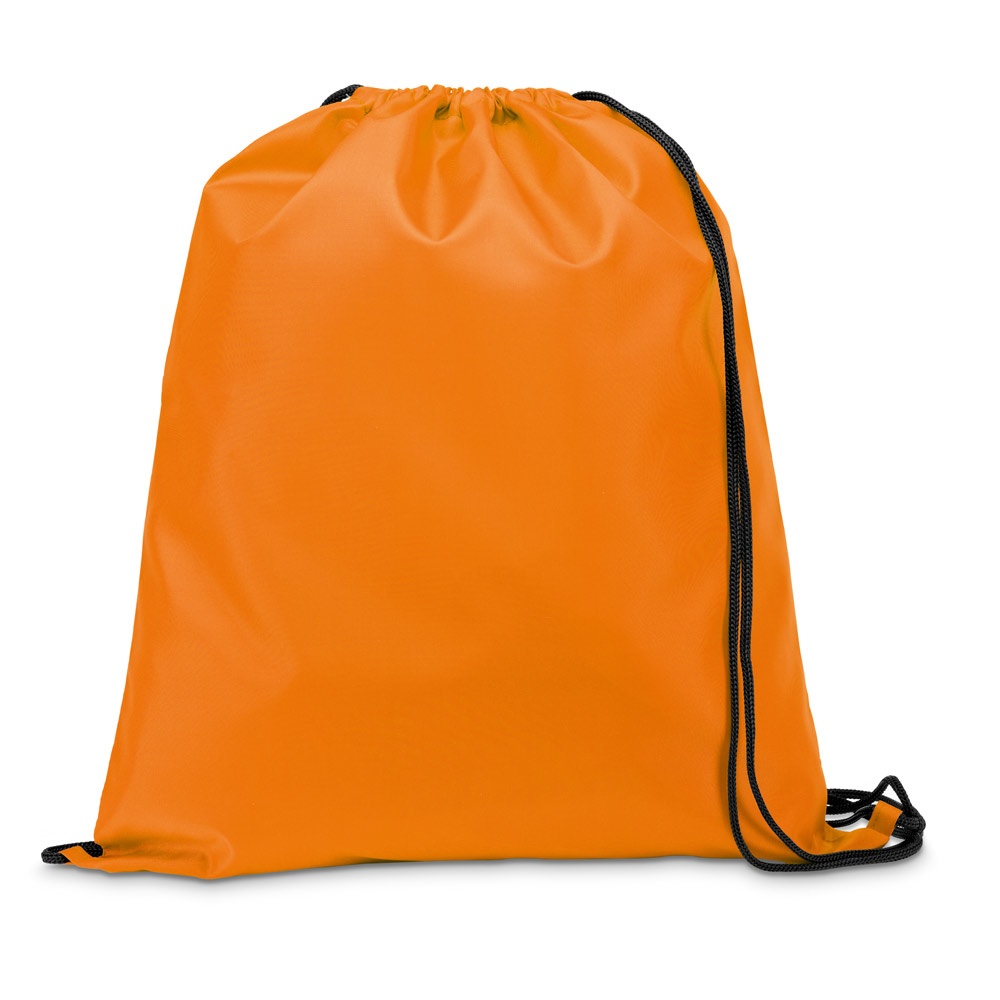 CARNABY. 210D rugzak met zwarte trekkoorden - kopen of bedrukken - Oranje