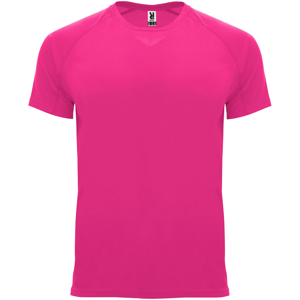 Bahrain sportshirt met korte mouwen voor kinderen - bedrukt of onbedrukt verkrijgbaar - Roze fluor