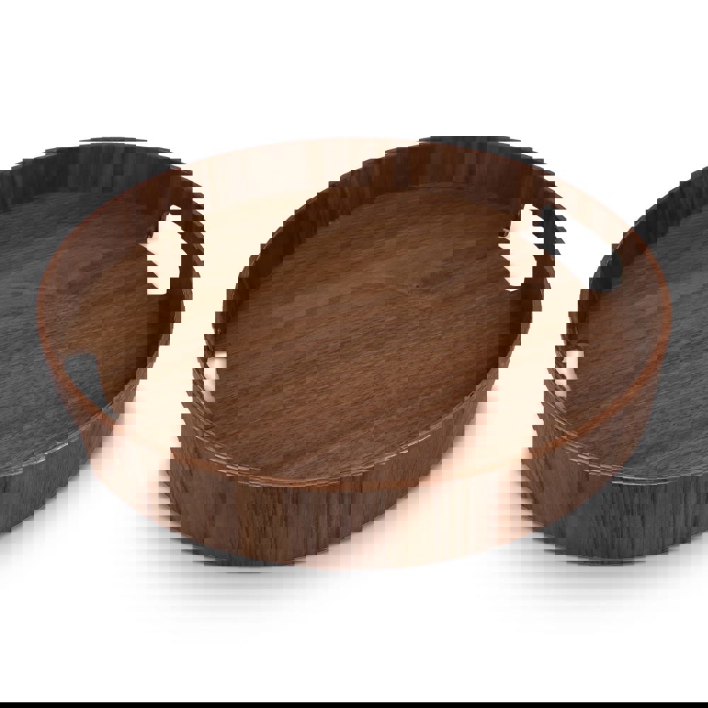 Sagaform Hanna Rond Dienblad 35cm - kopen of bedrukken - bruin