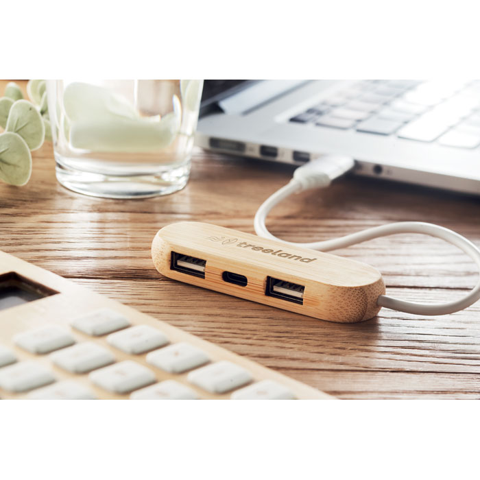 VINA C - 3-poorts USB-hub - met logo of onbedrukt bestellen