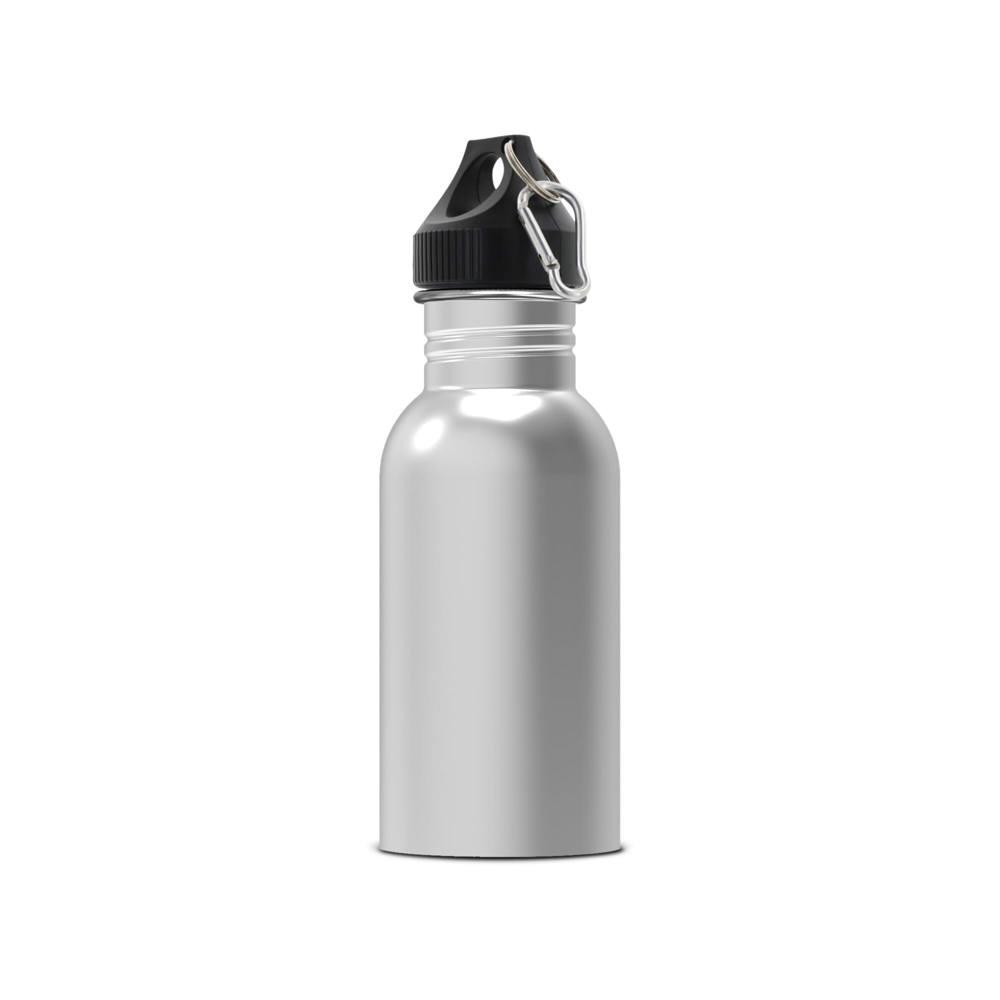 Waterfles Lennox 500ml - bedrukt of onbedrukt verkrijgbaar - zilver
