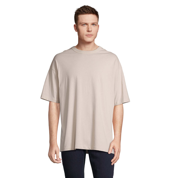 BOXY MEN - BOXY OVERSIZE T-SHIRT HEREN - met logo of onbedrukt bestellen - Linen Twin