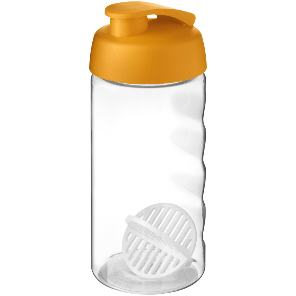 H2O Active® Bop 500 ml sportfles met shaker bal - met logo of onbedrukt bestellen - Oranje, Transparent