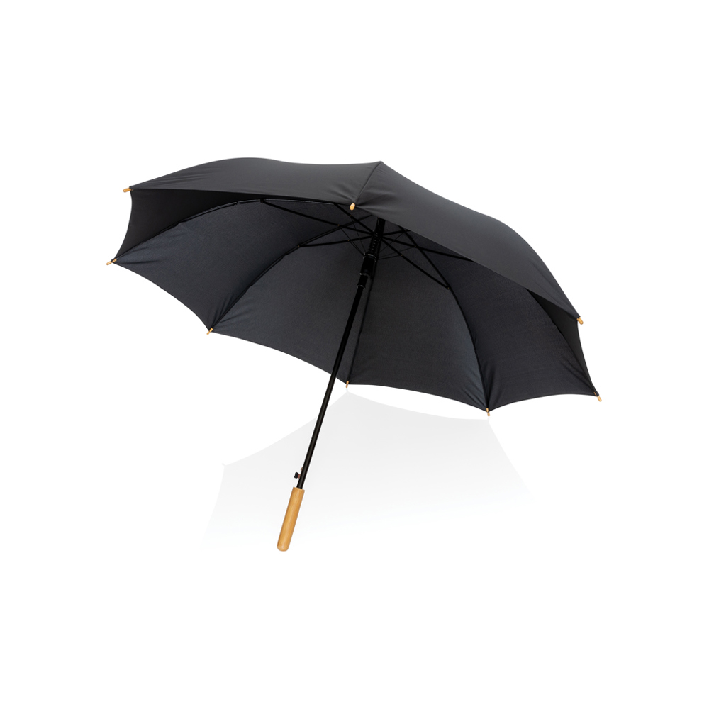 27" Impact AWARE™ RPET 190T auto open bamboe paraplu - met logo of onbedrukt bestellen