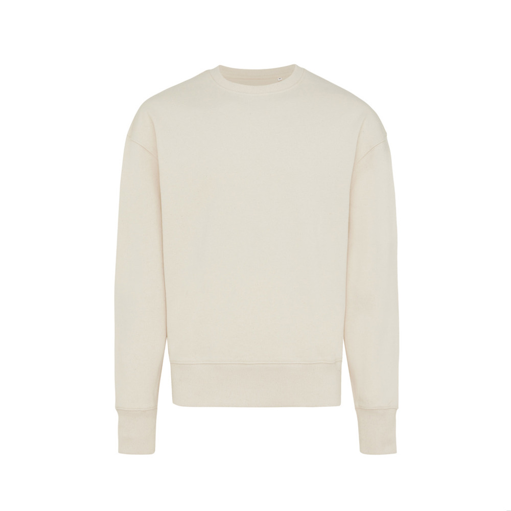 IQONIQ Kruger gerecycled katoen relaxed sweater - voor bedrijven en relatiegeschenken - natural raw (± PMS natural raw undyed)