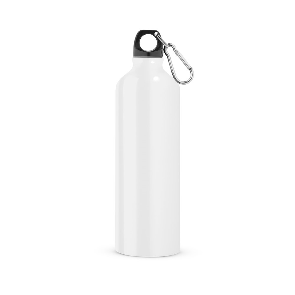 LANDSCAPE L. Aluminium sportfles met karabijnhaak 800 mL - kopen of bedrukken - Wit