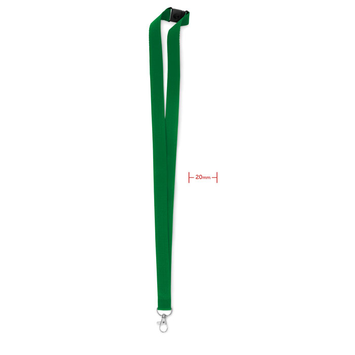 PANY - Lanyard, haak en clip. 20 mm - voor bedrijven en relatiegeschenken - Groen