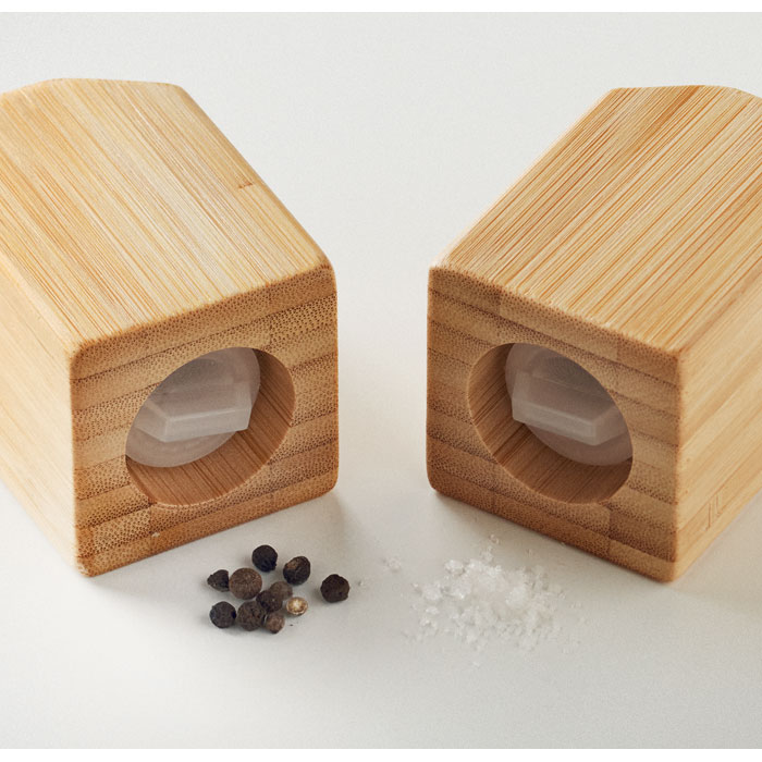 BOTH - Bamboe peper- en zoutstel - voor bedrijven en relatiegeschenken