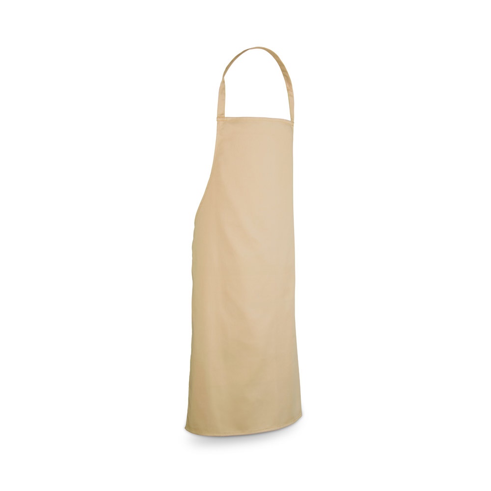 CUMIN. Katoenen keperstof schort (180 g/m²) - met logo of onbedrukt bestellen - Beige