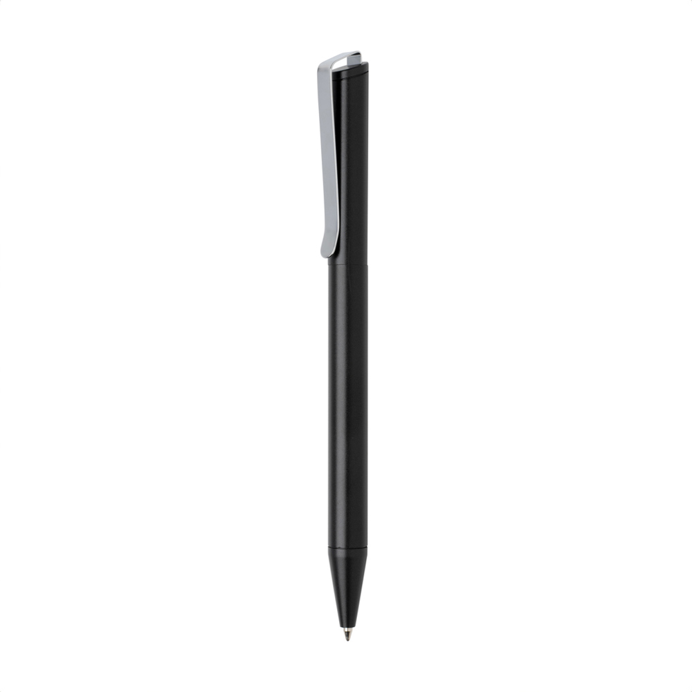 Xavi RCS-gecertificeerde pen van gerecycled aluminium - met logo of onbedrukt bestellen - zwart (± PMS Black)